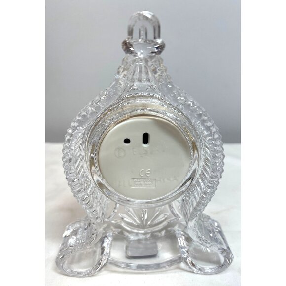 Crystal Legends By Godinger Petite Gothic Clock 24% Lead Crystal Quartz Roman Nu - Picture 4 of 4